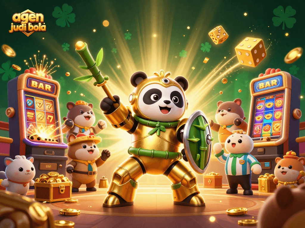 Experience thrilling wins with agen judi bola at a vibrant casino scene featuring dynamic game elements.