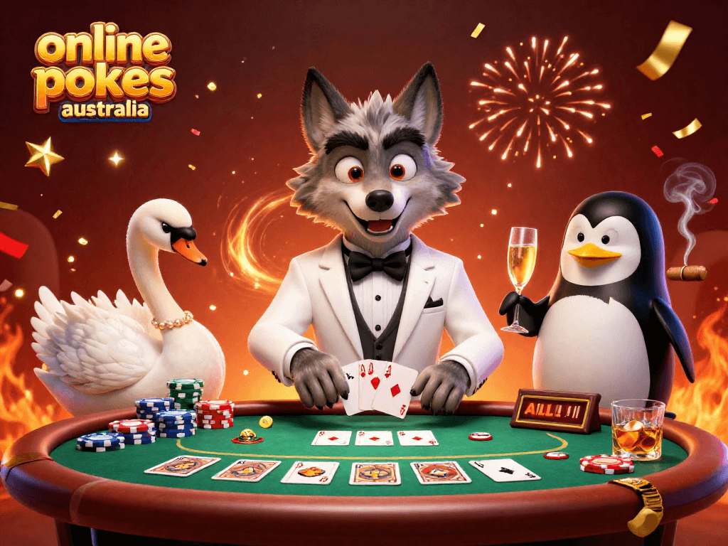 Experience the excitement of online pokies Australia with this vibrant casino scene.
