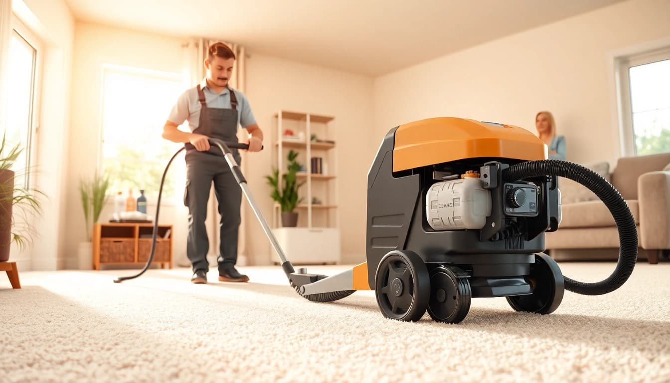 Elevating your carpet cleaning business with professional techniques and equipment in action.