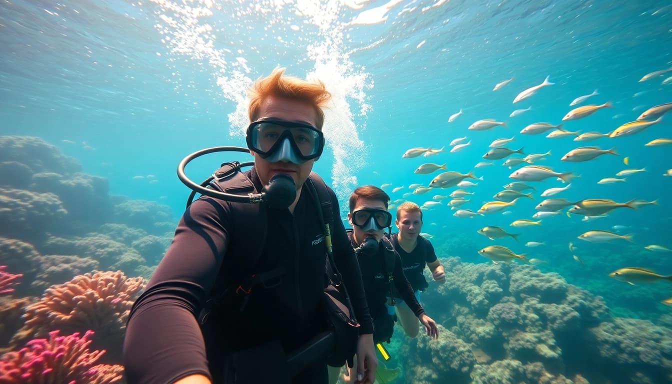 Schnuppertauchen: Unterwasser-Erlebnis mit Tauchern und bunten Korallenriffen
