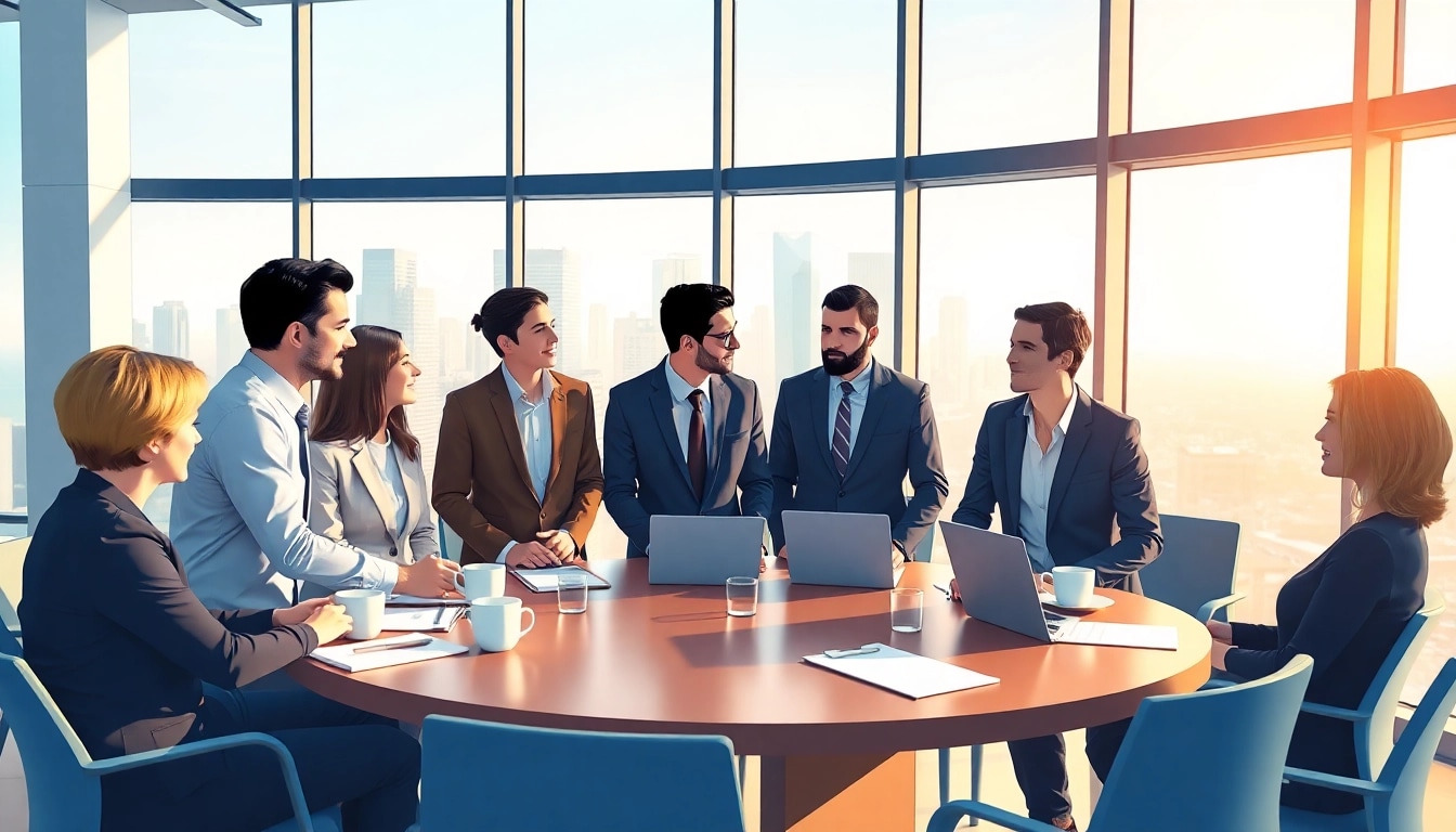 Discussing Corporate Ethics in a collaborative office environment with diverse professionals.