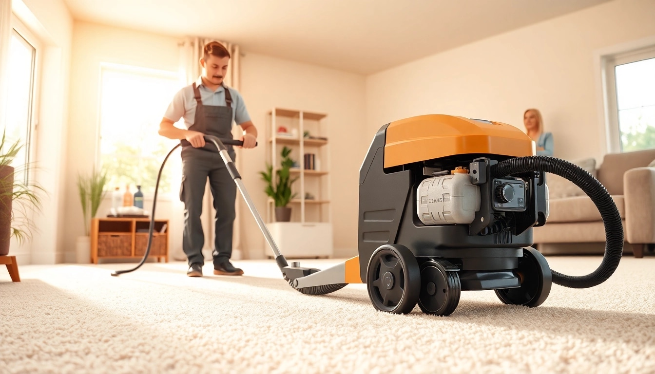 Elevating your carpet cleaning business with professional techniques and equipment in action.