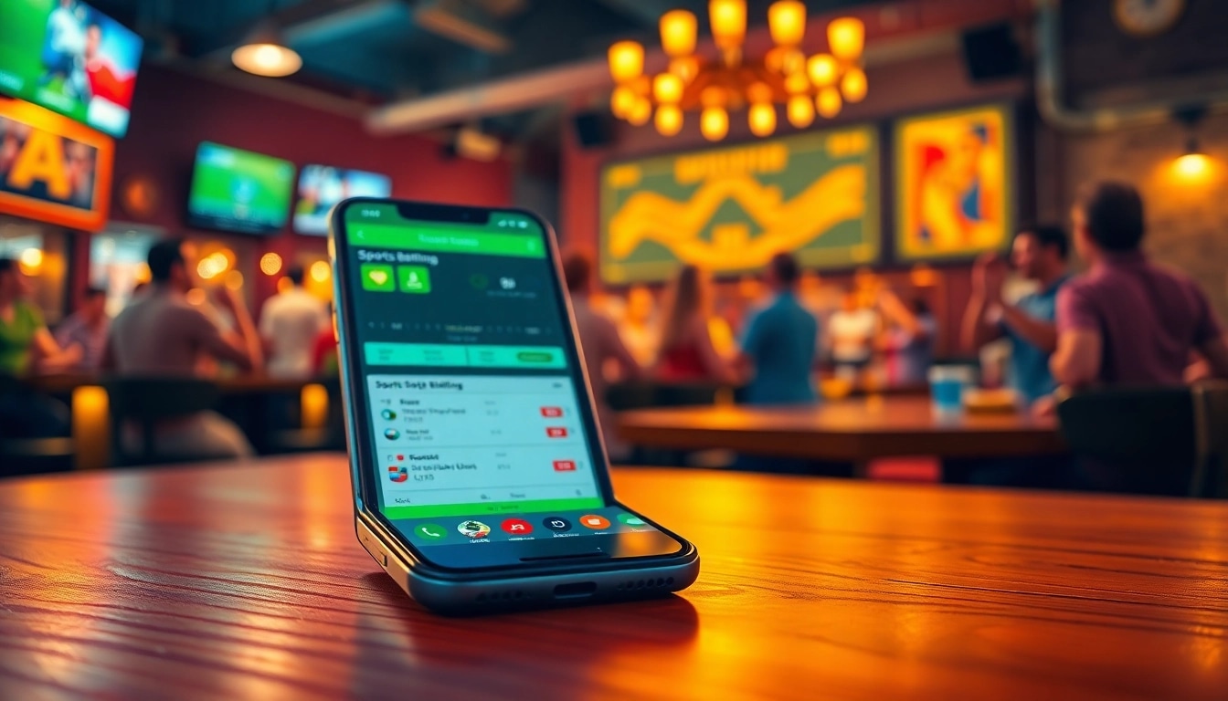 Engaging interface of sports betting apps South Carolina displayed on a smartphone.