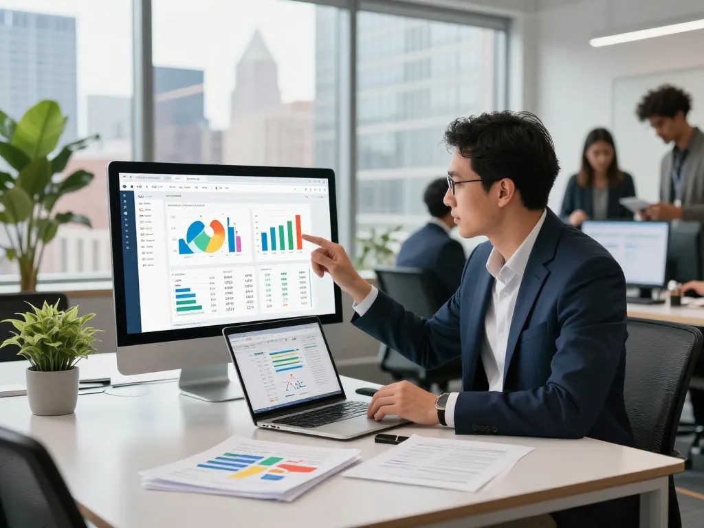 Best SEO Company NYC experts collaborating in a modern workspace analyzing analytics and strategies.