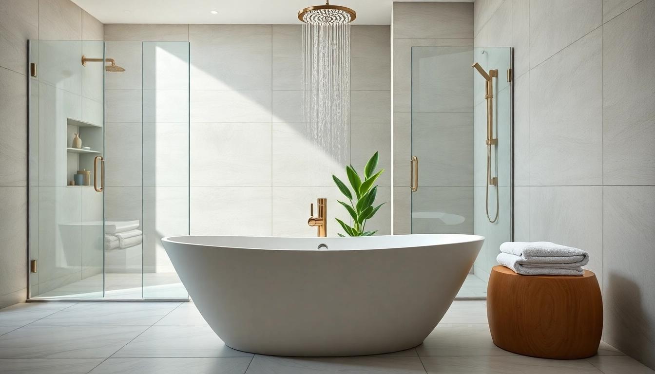 Experience elegant showers Australia featuring modern designs in a tranquil bathroom space.