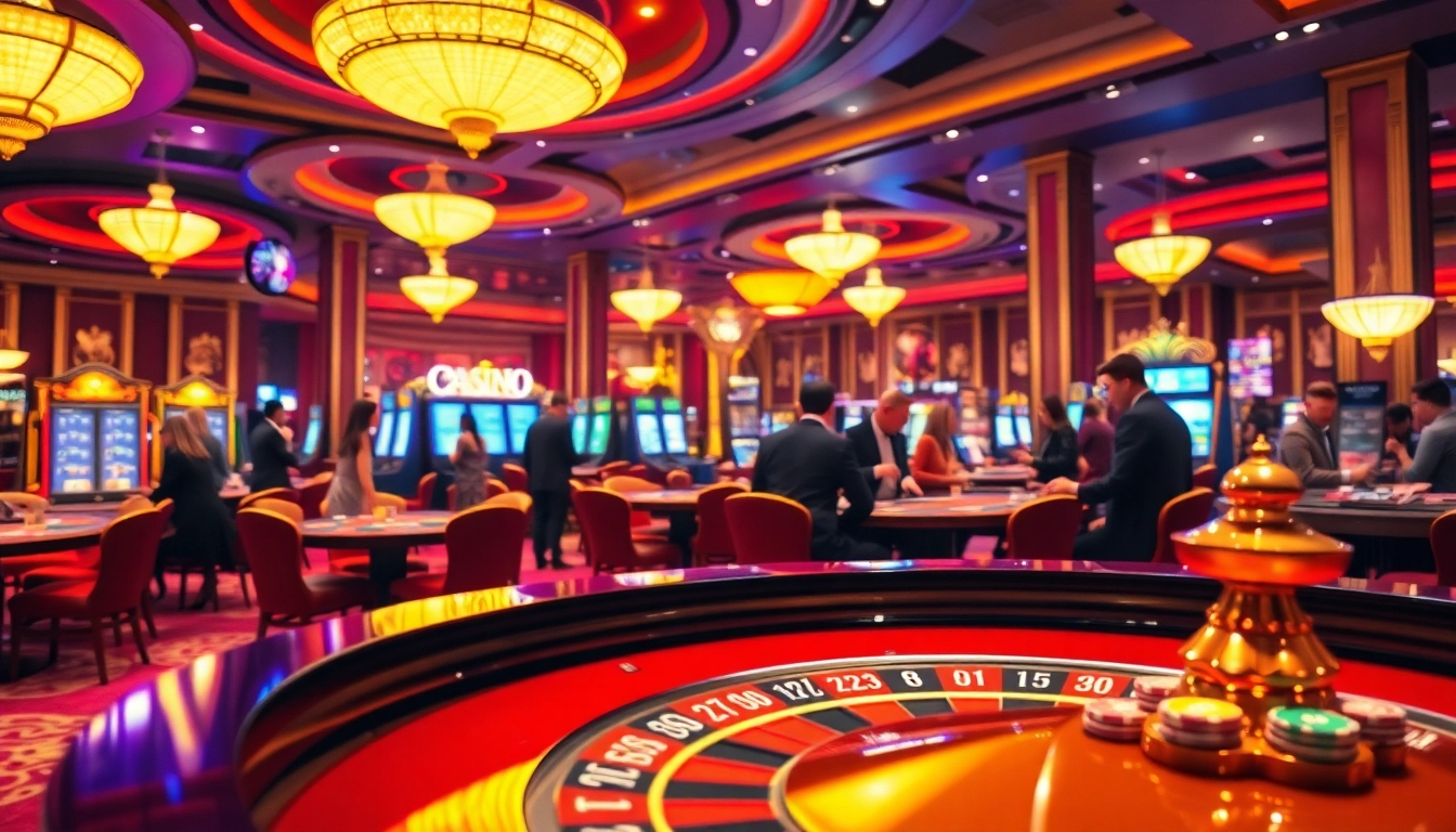 Player excitement at interwin official casino game tables, showcasing an energetic atmosphere.