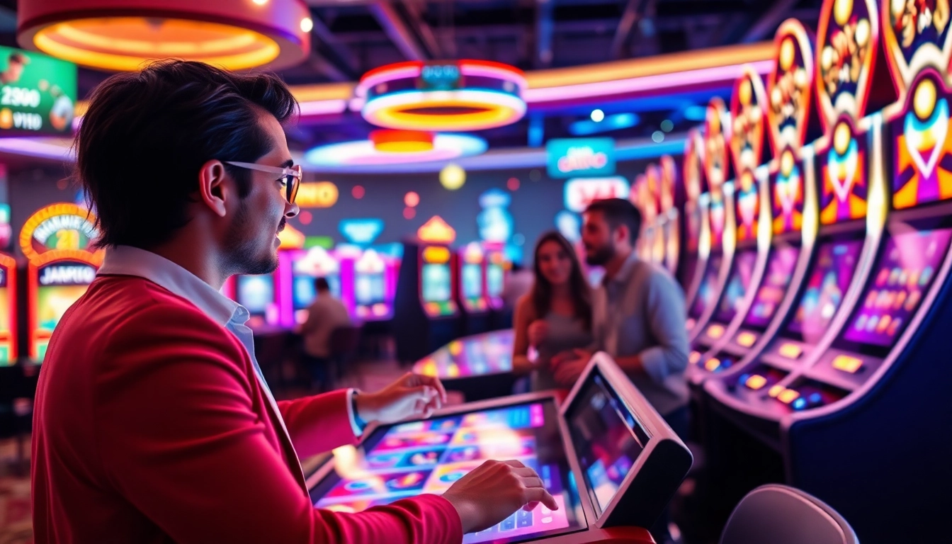 Feature-rich scene of the Best payout online casino Uk showcasing vibrant games and enthusiastic players.