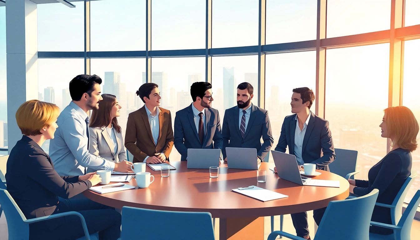 Discussing Corporate Ethics in a collaborative office environment with diverse professionals.