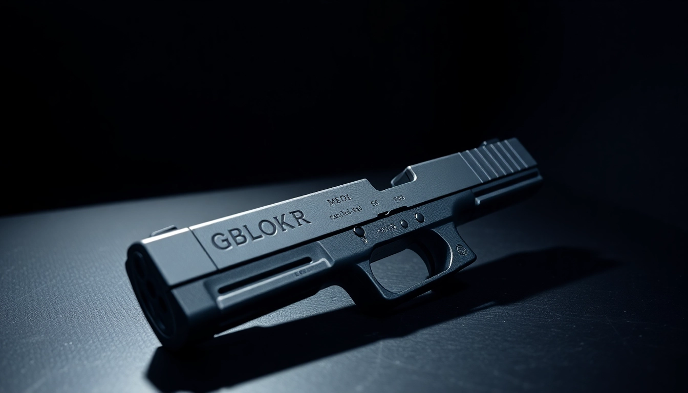 Showcasing the Glock 17 Gen 3 MOS OEM Slide with detailed visibility on a stylish surface.