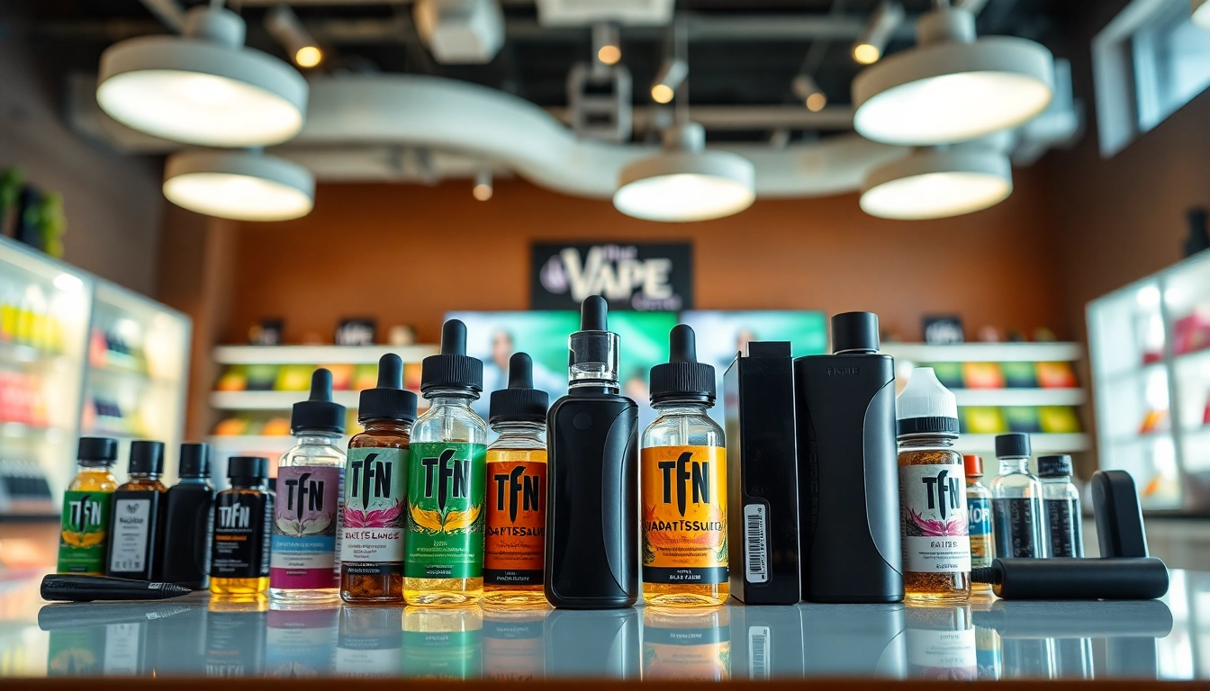 Explore diverse products at vape juice depot with an engaging shop display and vibrant atmosphere.