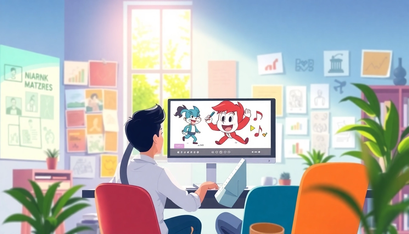 Animation Erstellen durch kreatives Team in digitaler Arbeitsumgebung, inspiriert und lebhaft.