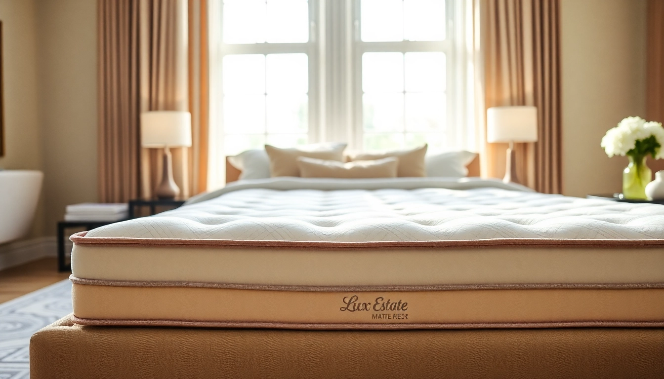 Experience comfort with a lux estate庐 16" medium euro pillow top mattress in a beautifully decorated bedroom.