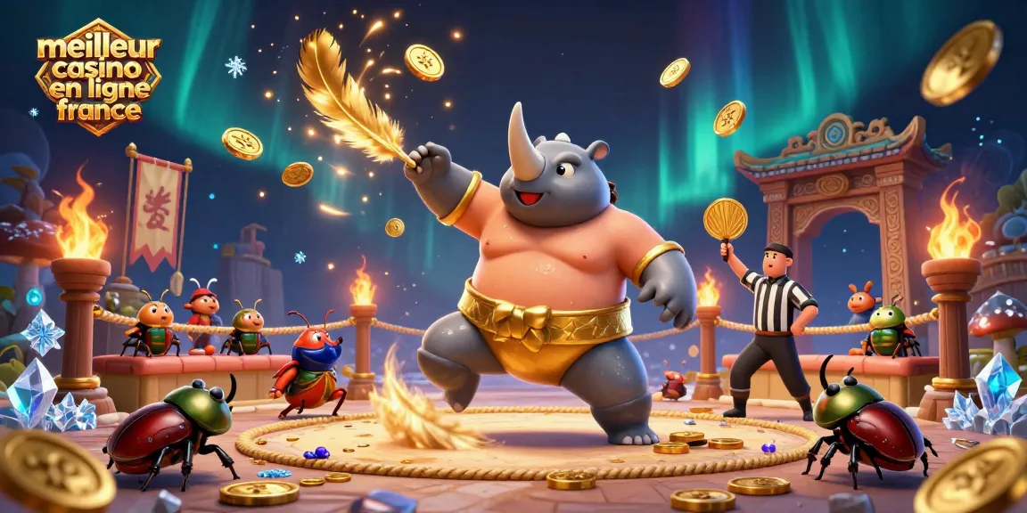 Image illustrant le meilleur casino en ligne France avec des personnages animés et une ambiance festive.