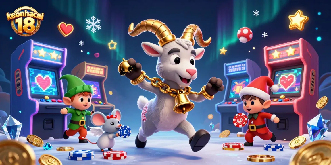 Engage with keonhacai 18 in a spooky holiday-horror casino scene filled with vibrant gaming elements.