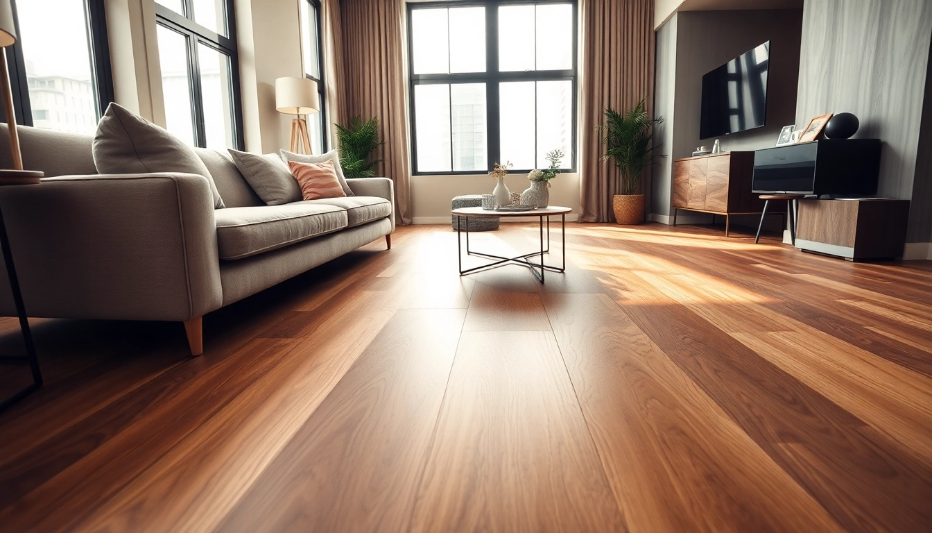 Install lvp flooring in a bright urban living room with elegant design elements.