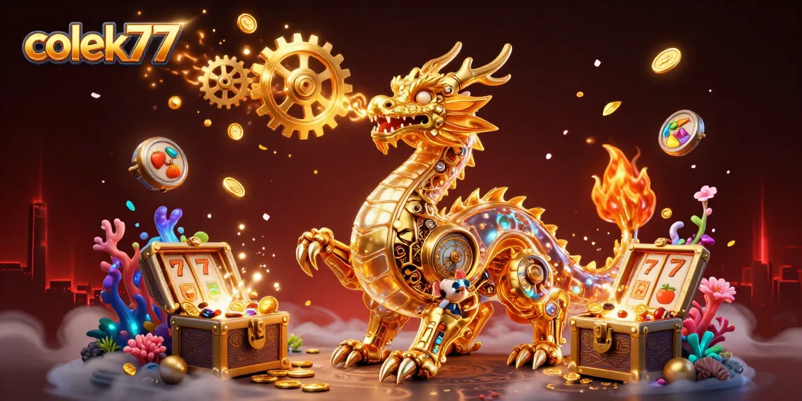 Watch colek77 ignite excitement with powerful slot reels and stunning treasures in a 3D gaming realm.