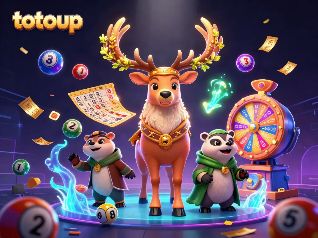 Engage with totoup's vibrant spirit through an exhilarating lottery scene featuring dynamic game elements.