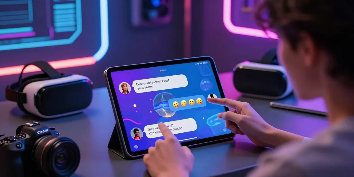 Engaging NSFW AI chatbot interaction scene with vibrant digital elements