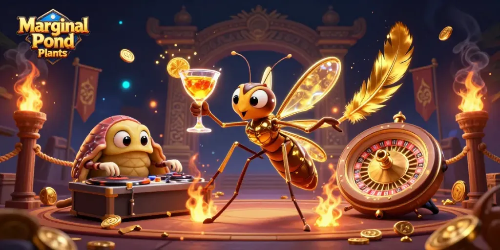 Engage with Marginal Pond Plants in a vibrant casino scene featuring lively characters and rich details.