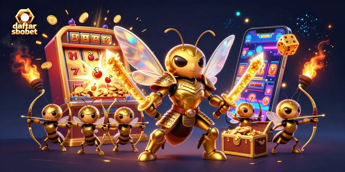 Join the excitement of daftar sbobet with our vibrant digital casino illustration showcasing the thrill of jackpot wins.