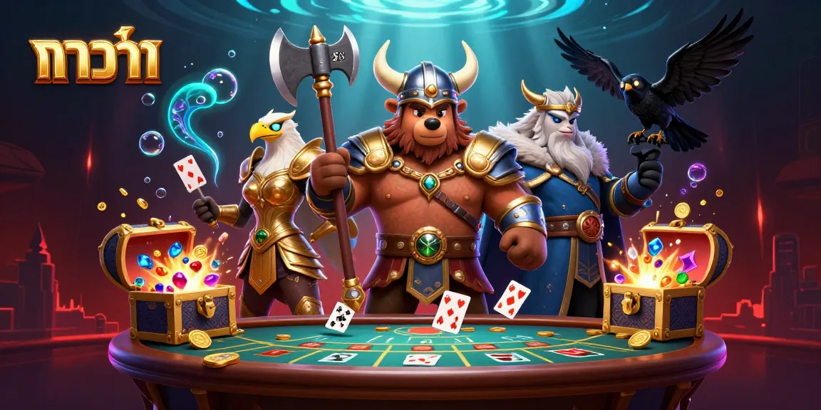 Experience the thrill of บาคาร่า in this dynamic casino illustration featuring vibrant characters and game elements.