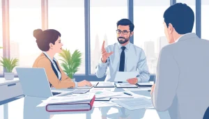 카드 한도 현금화에 대한 전문가와 상담하는 모습