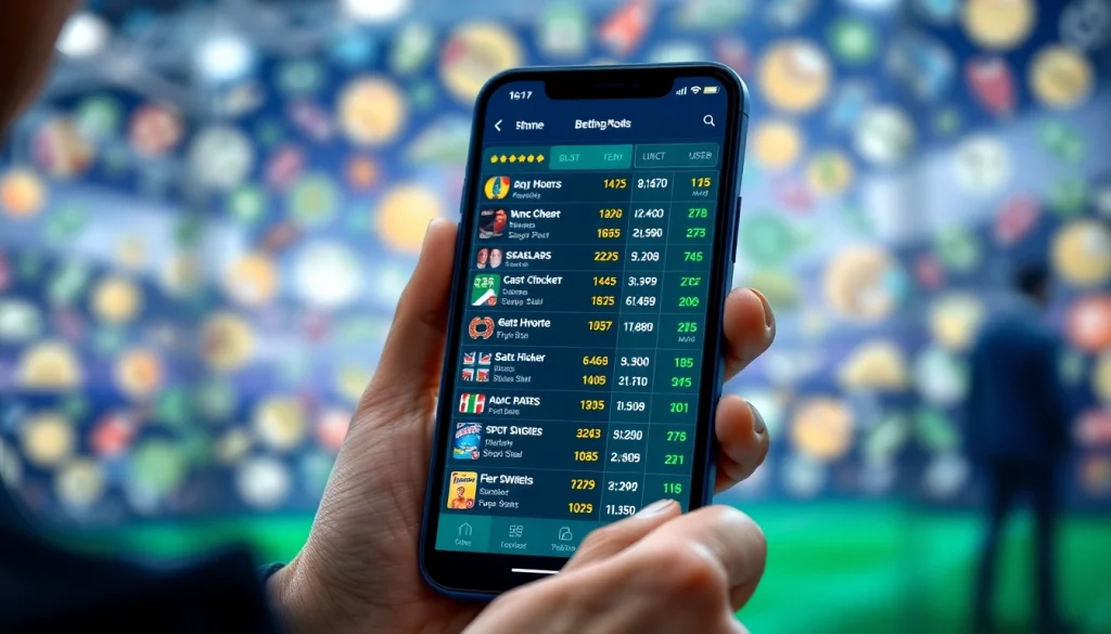 Experience the best sports betting sites India with a vibrant smartphone interface showcasing diverse sports.