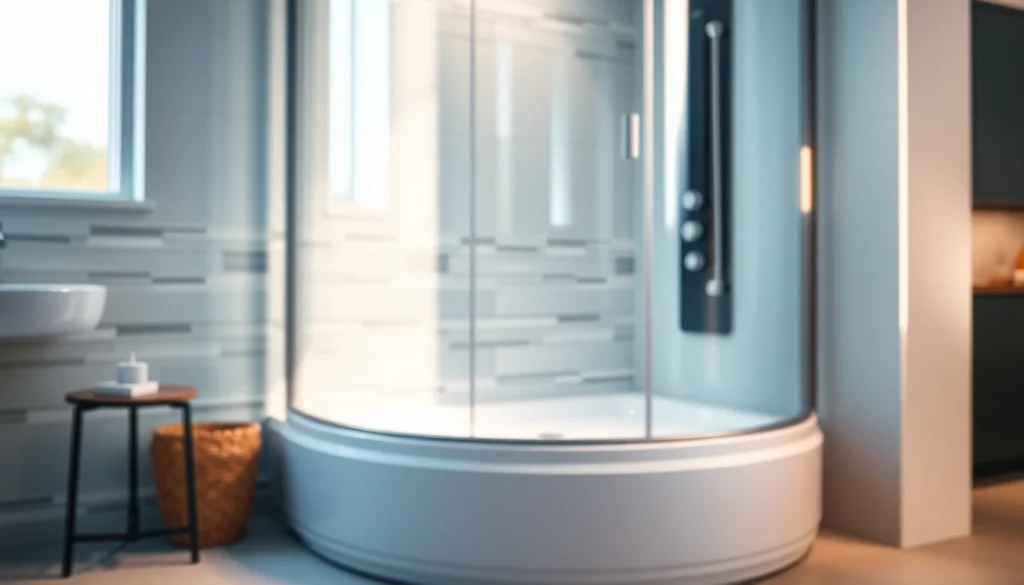 Entdecken Sie die stilvolle sonni Duschkabine in einem modernen Badezimmer.