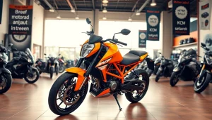 Motorrad ankauf - hochwertige KTM Motorräder in einem professionellen Verkaufsraum.