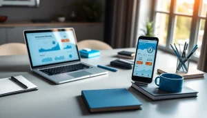 Boost your social media presence with the best smm panel showcased in a modern workspace.