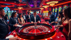 Experience thrilling roulette at a luxurious casino featuring go8 and glamorous gaming.