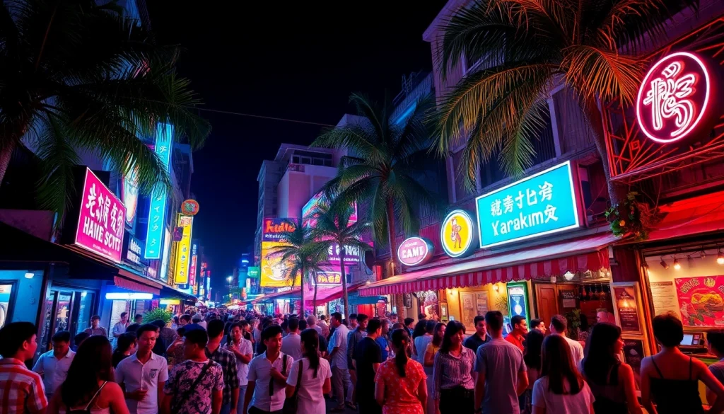 Experience the vibrant 호치민밤문화 with lively streets, colorful bars, and engaging nightlife.
