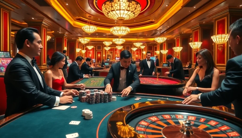 Experience the excitement of gambling at Trang chủ OK8386 with vibrant casino tables and thrilling action.