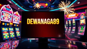 Rasakan gameplay yang mendebarkan pada slot DEWANAGA89 dengan warna-warna cerah dan elemen kasino yang dinamis.