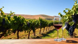 Enjoy wine tasting at wineries in Clarksburg with picturesque vineyard views.