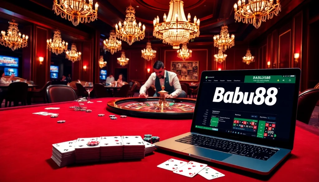 Babu88 enhances the excitement of live casino gaming with vibrant roulette action.