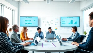 Engaging team discussing Strategy Capture Management strategies in a modern office environment.