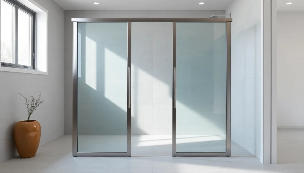 This beautiful bathroom showcases stunning sunney shower doors with sleek design and modern features.
