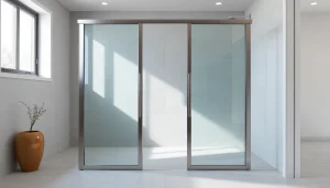 This beautiful bathroom showcases stunning sunney shower doors with sleek design and modern features.
