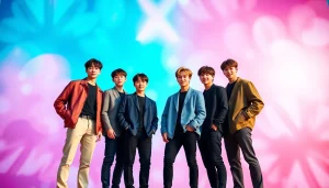 BTS members showcasing their unique styles and energy in a dynamic portrait.