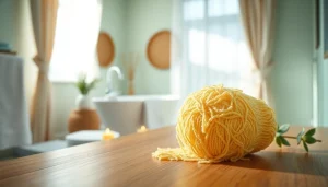 Experience smooth skin with the best back loofah for dry skin, artistically arranged in a serene spa setting.