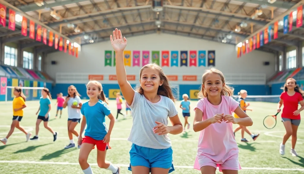 Girls participating in diverse activities at Multi Sports Camps for Girls, promoting teamwork and sportsmanship.