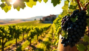 Visit wineries in Clarksburg featuring vibrant grapevines and rustic winery settings.