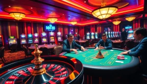 Experience the thrill of gaming at MM 88 with vibrant cards and chips on a luxurious casino table.