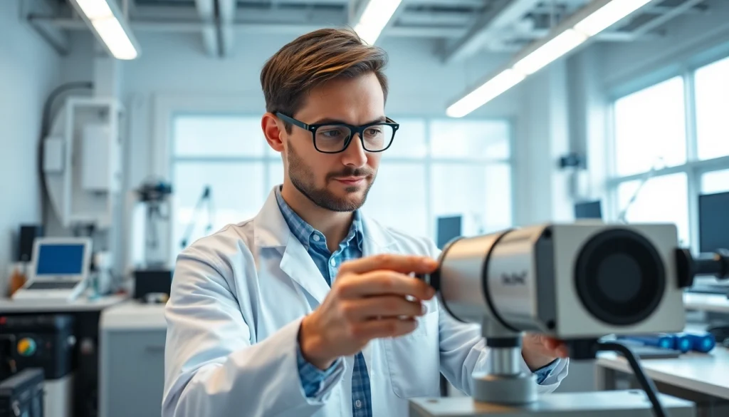 Analyze the advanced das 140 technology in a modern engineering lab setting.