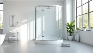 Genießen Sie die stilvolle duschkabine 100x100 in einem modernen Badezimmer voller Licht.