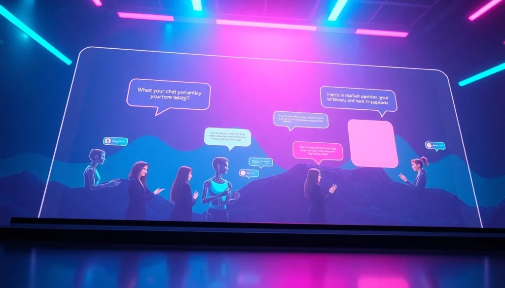 Engaging NSFW AI chat scene showcasing diverse interactive chatbots, highlighting the vibrant dynamics of nsfw ai chat.