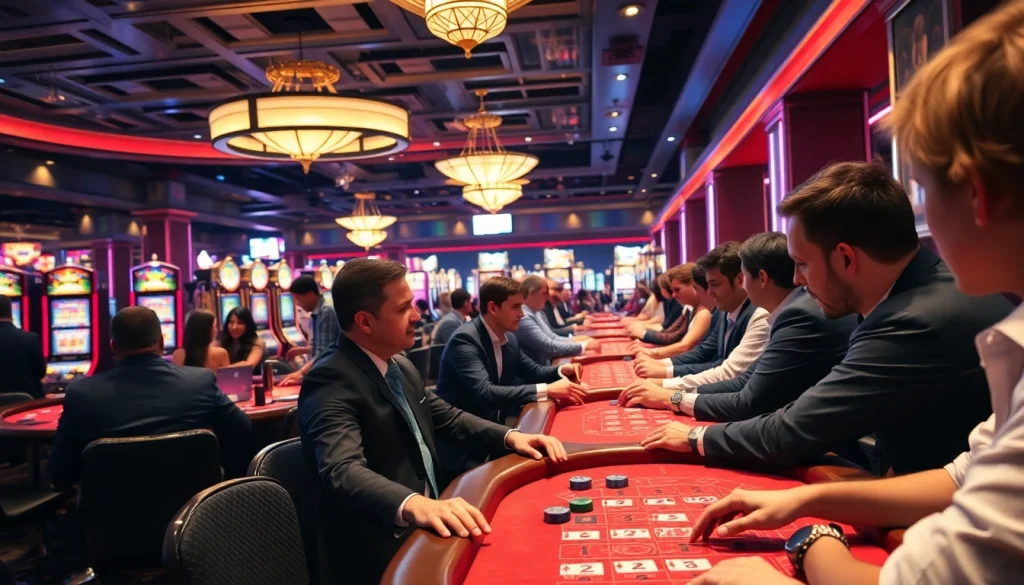 Engaging players at the best csgo gambling sites reddit surrounded by a lively casino atmosphere.