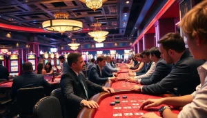 Engaging players at the best csgo gambling sites reddit surrounded by a lively casino atmosphere.