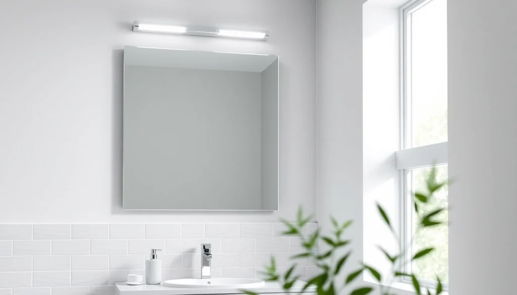 Transform your space with a stunning mirror light mirror above a chic vanity.